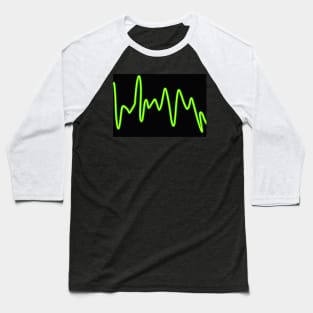 Neon Green ZigZag Line Pattern Baseball T-Shirt